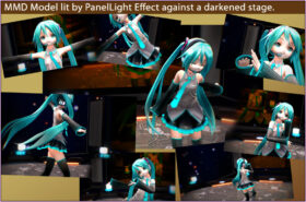 Add MME Lighting Effect illuminates model against dark stages
